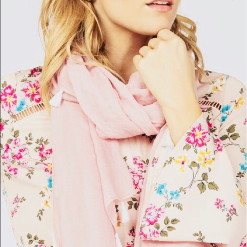 Solid Tassel Scarf - Picture 2 of 3